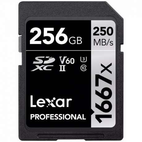 Lexar Pro 256GB 1667X SDXC UHS-II U3 (V60) - 250MB/s muistikortti