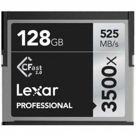 Lexar 128GB CFast 3500X 525MB/445MB 4K memory card