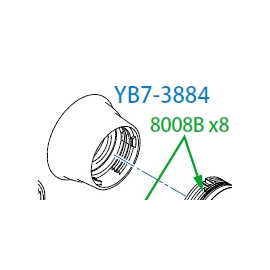 YB7-3884-000 EYECUP RUBBER L  14X32 IS