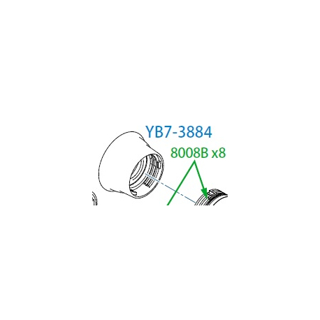 YB7-3884-000 EYECUP RUBBER L  14X32 IS