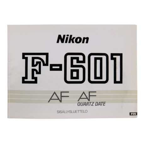 Nikon F-601 AF käyttöohje (FI)