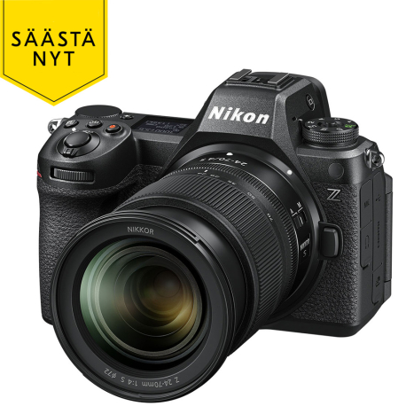 Nikon Z6III + 24-70 f/4 S peilitön järjestelmäkamera