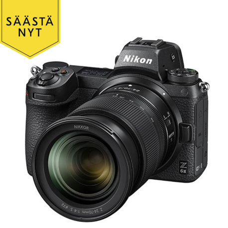 Nikon Z 6II peilitön kamera + 24-70mm f/4 S objektiivi