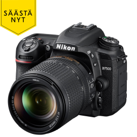 Nikon D7500 + AF-S 18-140mm VR järjestelmäkamera