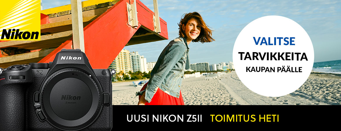 Uusi Nikon Z5II peilitön järjestelmäkamera.